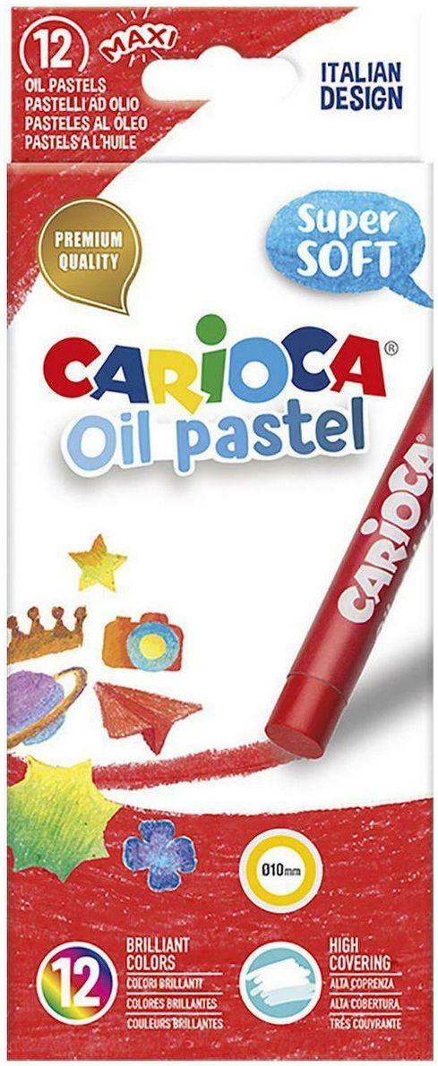 Λαδοπαστέλ Carioca Oil Pastels 12τμχ Πολύχρωμο - Carioca | SHOPFLIX.gr