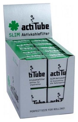 actiTube Slim 7mm Ενεργού Άνθρακα με 50 Φίλτρα - Συσκευασία των 10