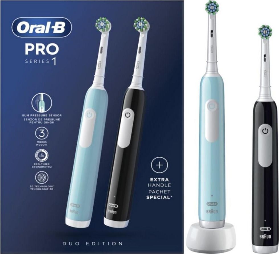 Ηλεκτρική Οδοντόβουρτσα Oral-B Pro 1 790 Cross Action Black Edition με Αισθητήρα Πίεσης