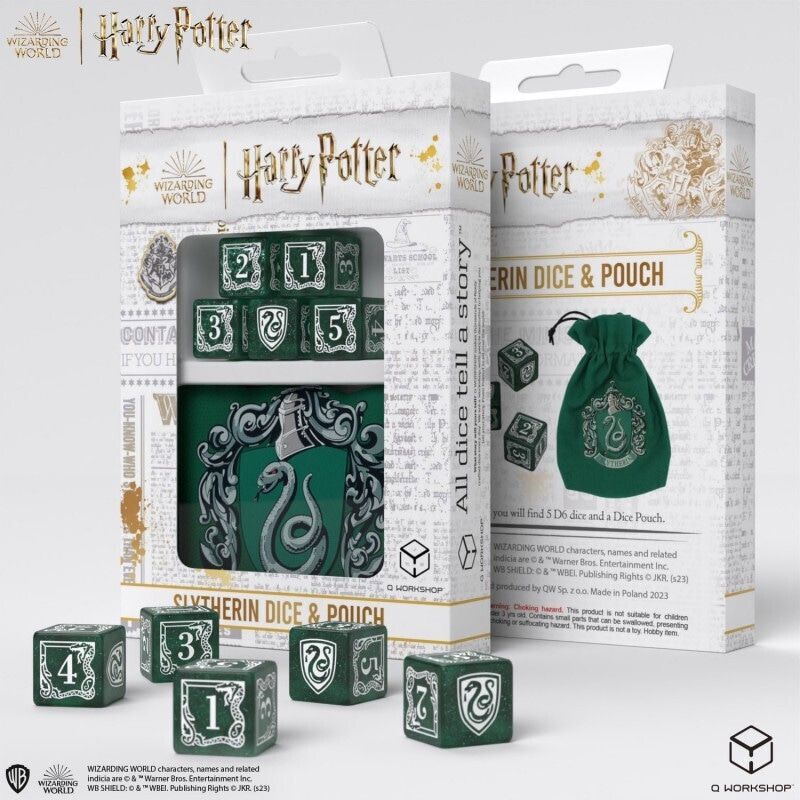 Harry Potter. Slytherin Dice & Pouch - Q WORKSHOP