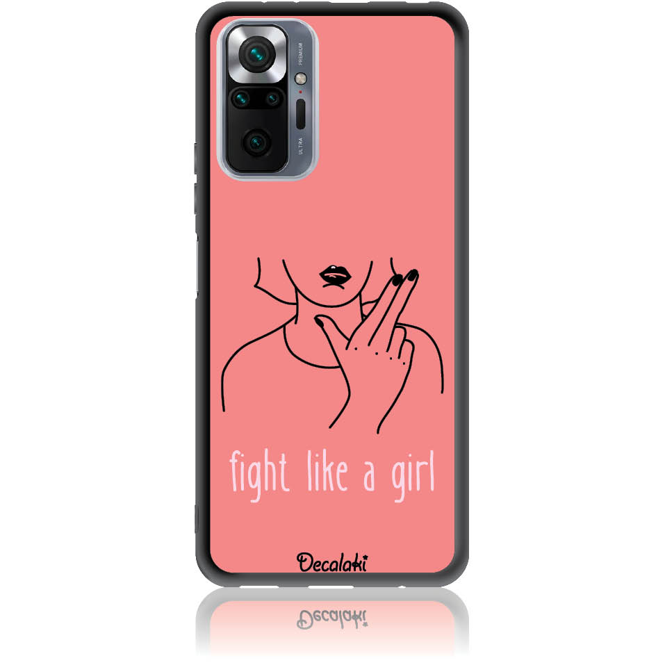 Θήκη Κινητού Decalaki Back Cover για Xiaomi Redmi Note 10 Pro Soft Tpu Fight Like A Girl 4071